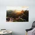 thumbnail image 1 of Great Wall of China Tapestry, Historical Structure at Sunset Time with Hazy Lights Mystic Image, Wall Hanging for Bedroom Living Room Dorm Decor, 60W X 40L Inches, Yellow Green, by Ambesonne, 1 of 2