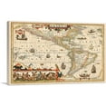 thumbnail image 1 of ARTCANVAS America 1609 Canvas Art Print by Abraham Ortelius - Size: 26" x 18" (1.50" Deep), 1 of 9