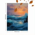 thumbnail image 3 of Qisvanset Sunset Ocean Wave Canvas Print 12x16 Inch Coastal Home Decor, 3 of 8