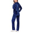 thumbnail image 5 of FUTATA Women's Velour Tracksuit Outfits Joggers Set Long Sleeve Hooded and Sweatpants 2 Piece Velour Sweatsuits Set Blue S, 5 of 6