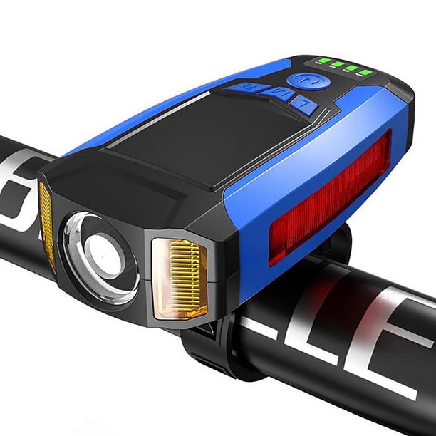 Xihbxyly Faro Delantero con Velocímetro, 5 Modos de Iluminación, Recargable Por Usb, Gran Visibilidad, Batería Integrada de 1200 Mah, para Ciclismo Al Aire Libre, Resistente Al Agua, Tamaño 105 X 70