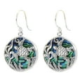 thumbnail image 2 of Cheers Creative Turtle Faux Abalone Shell Round Pendant Women Hook Earrings Jewelry, 2 of 2