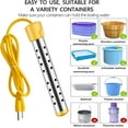 thumbnail image 3 of Calentador de agua de inmersión, calentador de agua sumergible eléctrico de 2500 W con cubierta protectora de acero inoxidable, calentador de cubo portátil a amarillo, 3 of 4