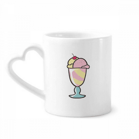 

Cherry Sweet cup ice cream Mug Coffee Cerac Drinkware Glass Heart Cup