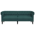 thumbnail image 4 of Bowery Hill Contemporary Polyester Chesterfield Sofa in Dark Green, 4 of 10