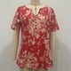 thumbnail image 1 of Camiseta con cuello en V para mujer, Top holgado de manga corta con estampado de botones, ropa de calle informal de uso diario, Verano, 1 of 5