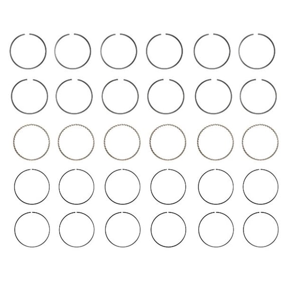 Premium Piston Ring Set (Size .50) | Compatible with 92-97 Honda/Acura/Isuzu 3.2L/3165 V6 24V 6VD1 Engines