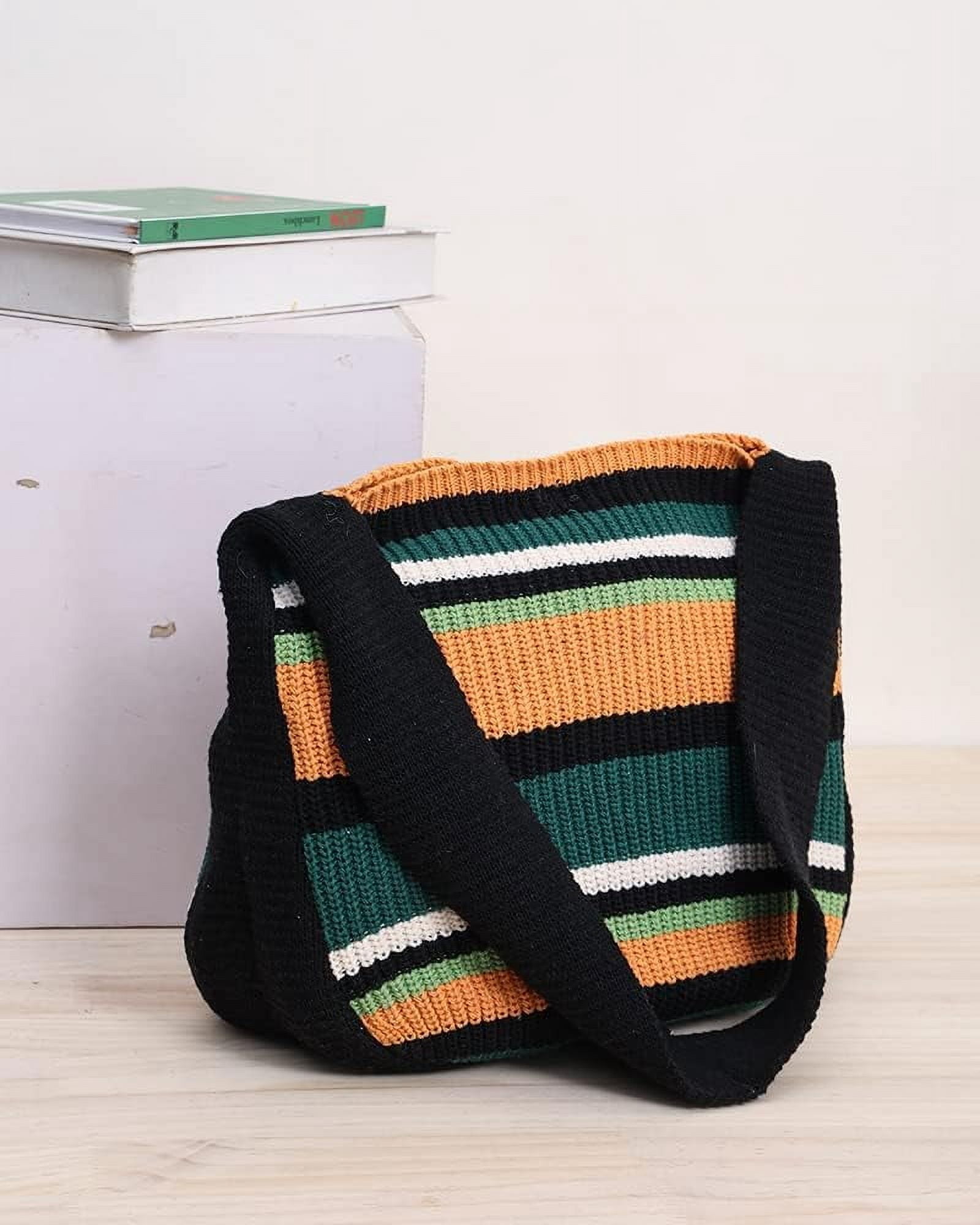 CAILDANL Women's Crochet Tote Bag Knit Shoulder bag,Aesthetic Bag,Cute Eco-Friendly Tote for Travel,Daily Use,Gift Box Packaging