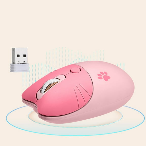 Mouse, Bluetooth Wireless Mouse Low Latency Mute Mouse Girls Gift DPI Variable Rechargeable Wireless Computer Accessories