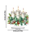 thumbnail image 4 of DIY Diamond Ornaments, Diamond Art Paintings, Christmas Creative Design PVC Home Decoration Ornaments (Double-Sided Pattern, Single-Sided Diamond) (Color Box Packaging 25)-White Candle, 4 of 10