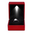 thumbnail image 2 of Lindbes Ring Box  Wedding Ring Case Jewelry Gift Box with LED Light for Proposal Engagement Wedding, 2 of 8