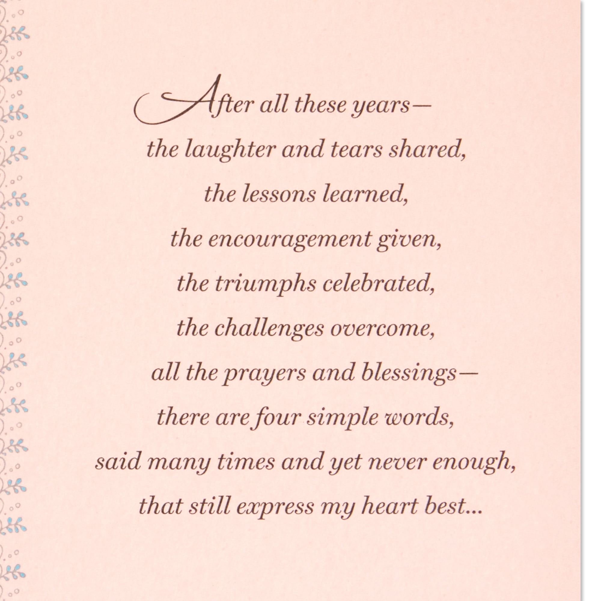 DaySpring Religious Birthday Card for Mom (After All These Years), 1 count