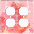 thumbnail image 3 of Metal Light Switch Plate Cover Romantic Paris  Eiffel Tower Pink Orange Cloud Letter PRS002, 3 of 13