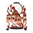 thumbnail image 5 of LOVZFMLL Vestes pour Femmes Chandail en Molleton Ample à Manches Longues avec Fermeture Éclair Veste de Baseball Tricotée Décontractée, 5 of 5