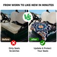 thumbnail image 4 of Golf Cart Seat Covers for 2 Seater,Orange Blue Microfiber Cart Seat Towel Blanket,Morocco Boho Abstract Floral Ethnic Tribal Absorbent Breathable NonSlip Bench Seats Protector for Golf Course 51"x31", 4 of 9