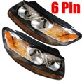 thumbnail image 5 of Pair For 2007 2008 2009 2010 2011 2012 Hyundai Santa Fe  Left + Right Parking Headlights Head Lamp 6 Pin, 5 of 24