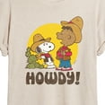 thumbnail image 3 of Peanuts - Franklin And Snoopy Howdy - Women's Oversized T-Shirt, 3 of 6