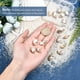 thumbnail image 3 of 1 caja de 16 piezas de 4 estilos de conchas marinas en espiral con diseño de océano y playa, colgantes artesanales con forma de concha y abalorios chapados en oro., 3 of 9