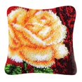 thumbnail image 2 of Kit de Alfombra con Gancho de Lengüeta de Flores, Bordado Artesanal, Punto de Cruz, Costura para Funda de Almohada Baoblaze Flower Latch Hook Kits, 2 of 8