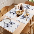 thumbnail image 5 of Light Grey Tulip Placemats Set of 8 Rustic Elegant Floral Botanical Place Mats Indoor Wipeable Table Mats Washable Cloth Dining Table Placemats for Kitchen Holiday Party Home Decor 13x19 Inch, 5 of 9