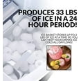 thumbnail image 4 of Igloo ICEB33BK Large-Capacity Automatic Portable Electric Countertop Ice Maker Machine, 33 Pounds in 24 Hours, 9 Ice Cubes Ready in 7 minutes, With Ice Scoop and Basket, Black, 4 of 9