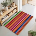 thumbnail image 2 of Entryway Rug 2'x3', Mexican Style Kitchen Runner Rugs Non-Slip Carpet Mats, Colorful Mexico Stripes Orange Red Bedside Rugs Runners Washable Floor Carpet for Bathroom Laundry Room, 2 of 8