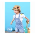 thumbnail image 3 of KIDSCOOL SPACE Baby Girl Boy Jean Overalls,Toddler Summer Denim Shortall,Blue,3-4 Years, 3 of 8