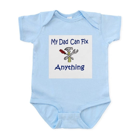 CafePress - My Dad Can Fix Anything / Onesie Body Suit - Baby Light Bodysuit, Size Newborn - 24 Months