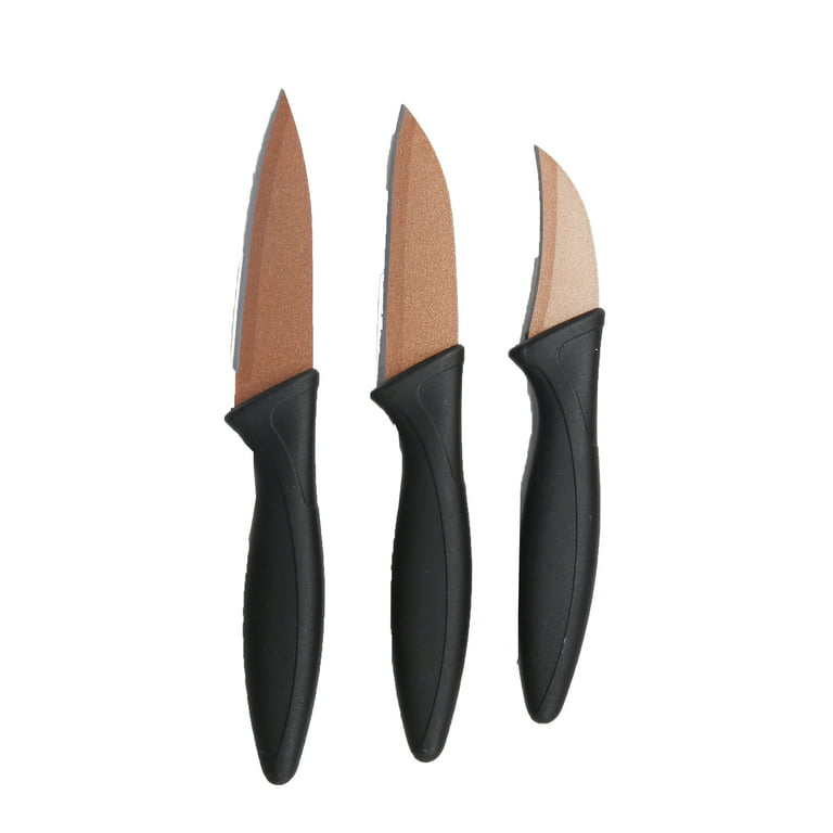 3 pk. Copper Paring Kitchen Knife Set - As Seen On TV