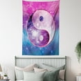 thumbnail image 4 of Yin and Yang Tapestry, Asian Oriental Harmony Motif with Contrasting Colors Paint Stains Backdrop, Wall Hanging for Bedroom Living Room Dorm Decor, 40W X 60L Inches, Multicolor, by Ambesonne, 4 of 5