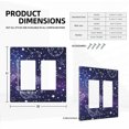 thumbnail image 4 of NICKSUN Galaxy Space Purple Combination Wall Plate, 2 Gang 2 Rocker Outlet Cover Decorative Switch Plate for Office Home Decor, 4.5 x 4.5 Inch, 4 of 7