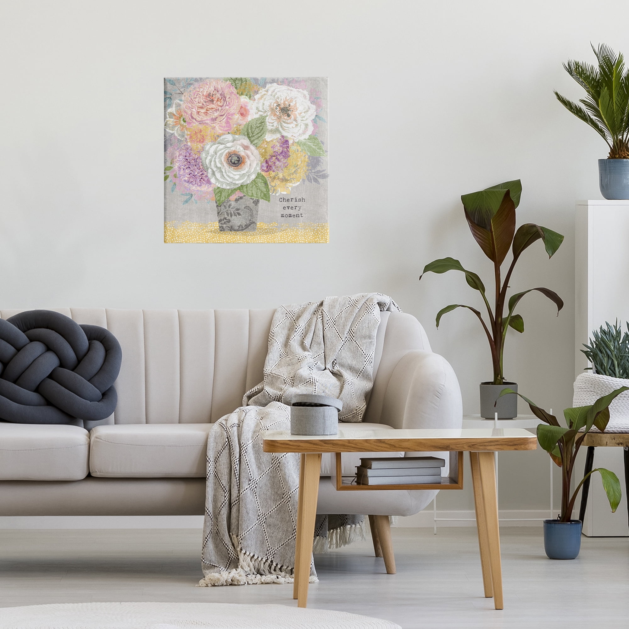 Stupell Industries Cherish Every Moment Inspiration Canvas Wall Art, design by Suzanne Nicoll