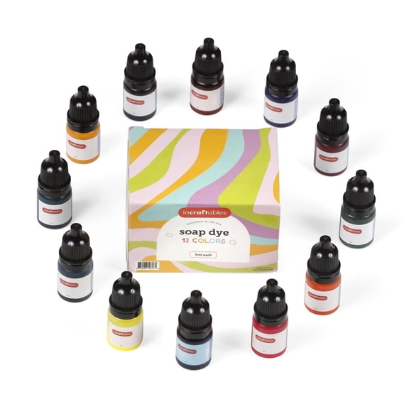 Incraftables Soap Dye for Soap Making. Best Slime Coloring set for Beginner & Professional. Best Soap Colorant for Soap Making. DIY Homemade Bath Bomb Making Kit Supplies for Kids & Adults