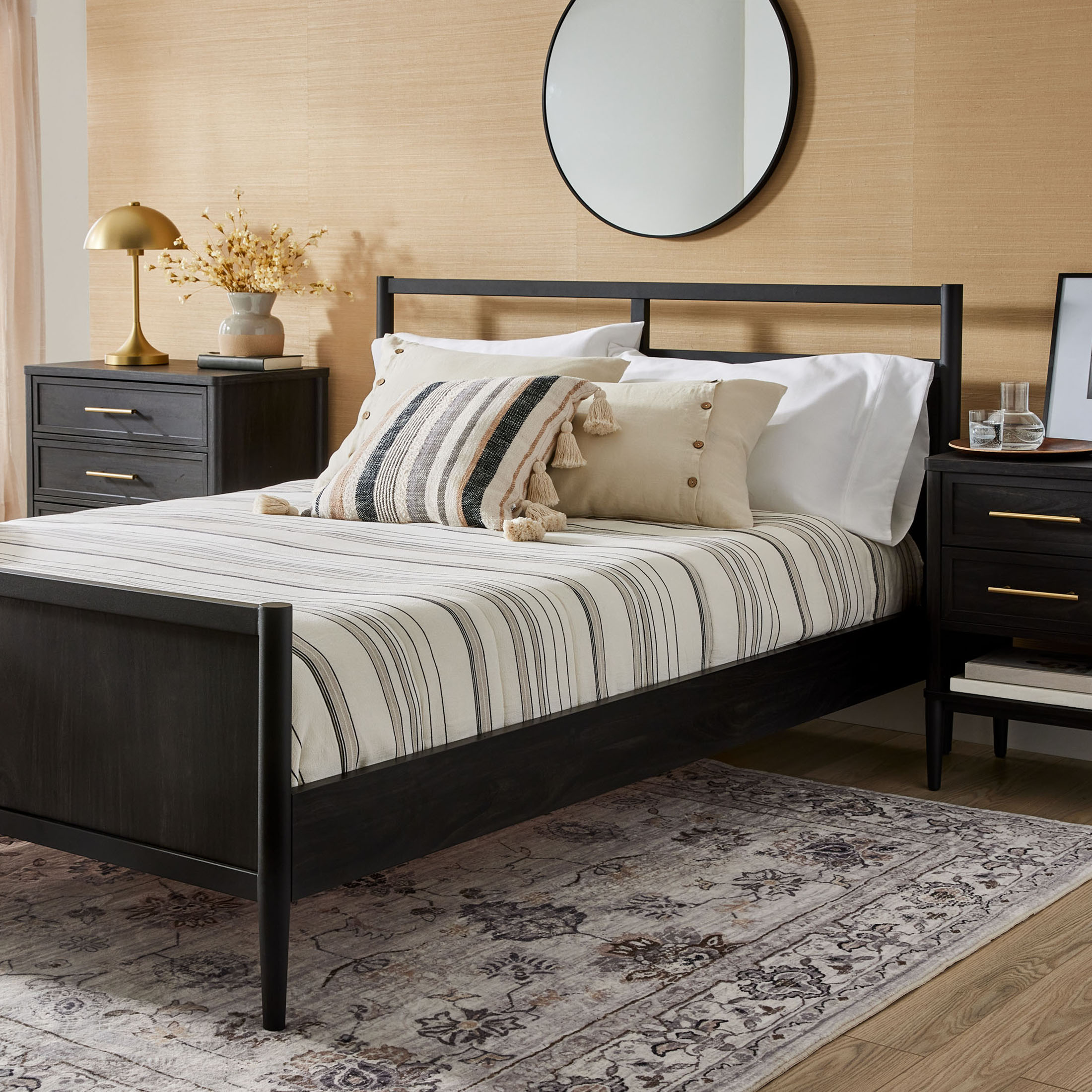 Better Homes & Gardens Oaklee Queen Bed, Charcoal Finish - Walmart.com