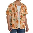 thumbnail image 4 of Wukai Squirrel And Mushroom Men's Casual Short-Sleeve Button Down Shirt - Lightweight Summer Dress Shirt for Daily Wear-3X-Large, 4 of 7