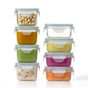 Glasslock Mini 5 & 7 Oz Tempered Glass Food Storage Container Set, 8 Pieces