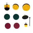 thumbnail image 2 of Drill Brush Kit, Rotating 10 PCS Scrub Brush  For Car Tire For Cleaning Pool Tile For Kitchen Sink For Carpet Mat, 2 of 8
