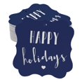 thumbnail image 1 of Inkdotpot Real Silver Foil Bracket Shape Paper Hang Tags Happy Holiday Favor Tags Pack Of 50, 1 of 6