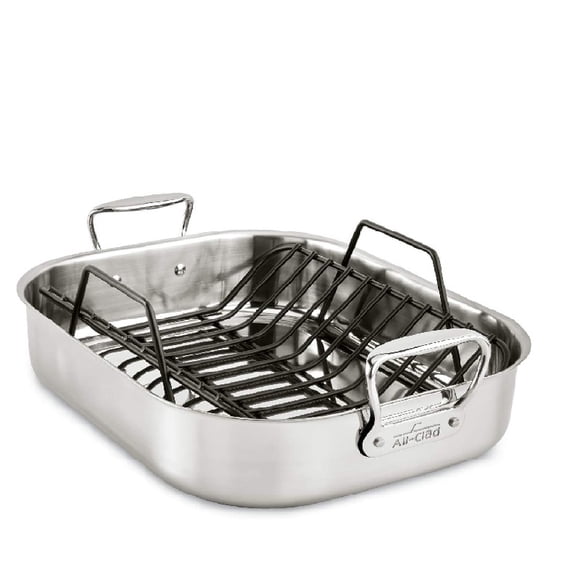 Asador Tri-ply All-Clad 501631 Acero Inox Bandeja para Asar con Rejilla en Forma de V