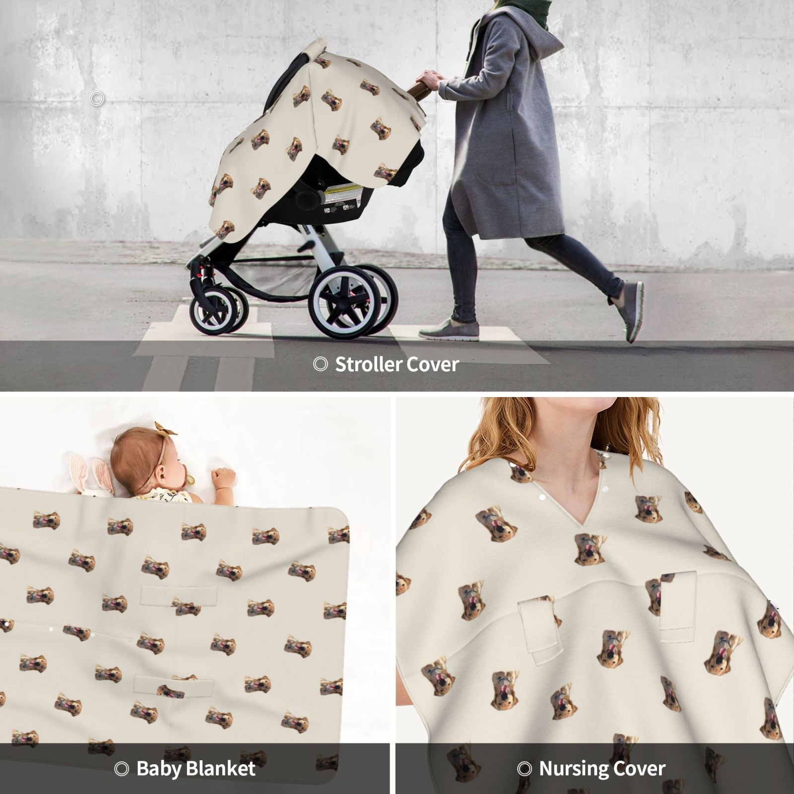 Car Seat Cover Baby - Pleasure Labrador Retriever Dog Breathable Infant Car Seat Cover for Baby Carseat, Lightweight Comfort Baby Essentials Must Haves Newborn Stuff for Girl Boy