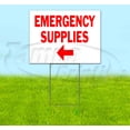 thumbnail image 1 of Emergency Supplies Left (18" x 24") Yard Sign, Includes Metal Step Stake, 1 of 6