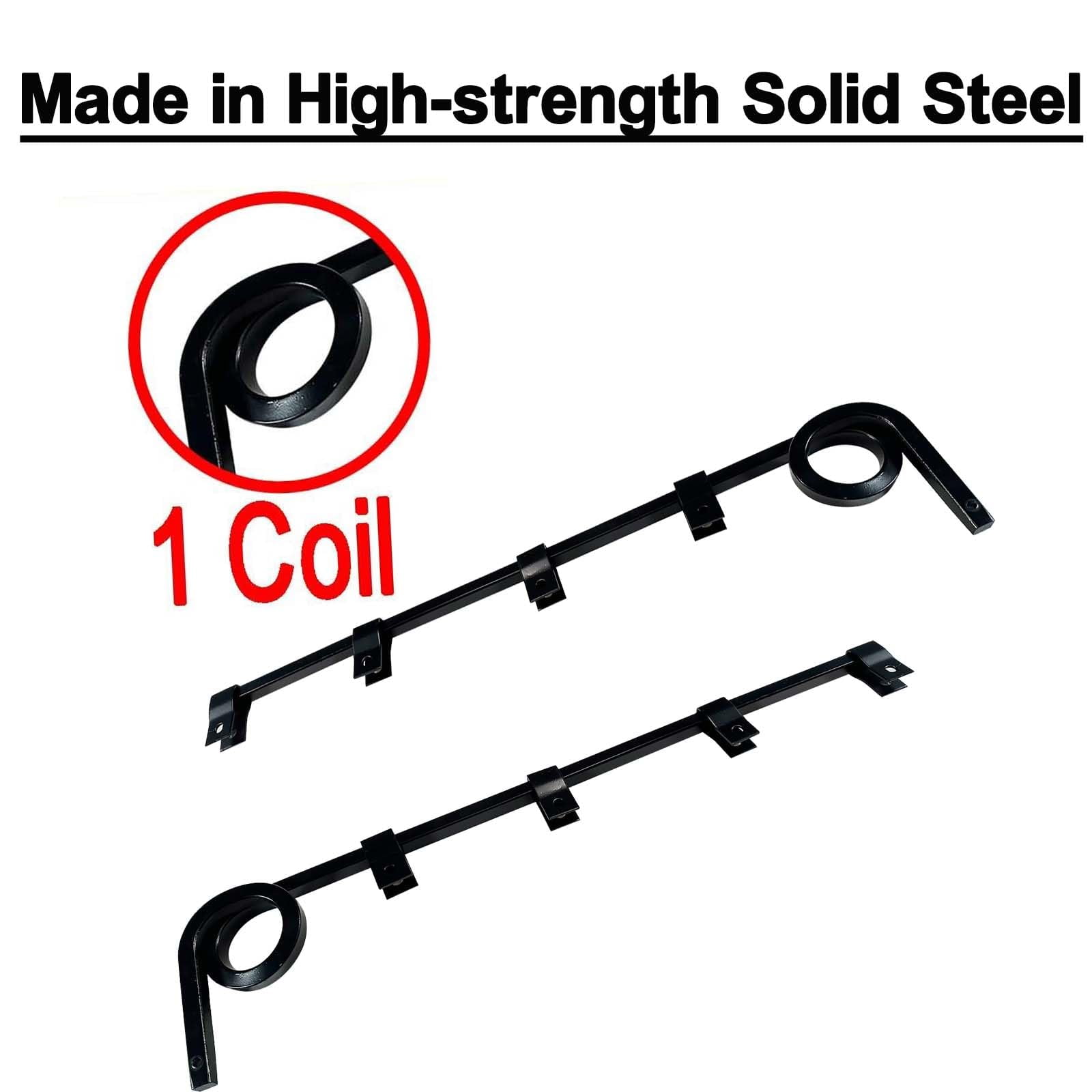 BST BSSP Pair Straight Mud Flap Hangers Kit Suspension 1 Coil Dampening Springs Semi Truck Mudflaps Steel Bracket,w/Aluminum Mud Flap Reflector for Universal Trucks Trailers, RVs Kenworth Peterbilt