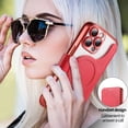 thumbnail image 5 of ELEHOLD Case for iPhone 14 Pro,2 in 1 Detachabl Wallet Plating Clear Case with Card Holder[Compatible with MagSafe Accessories],Red, 5 of 11