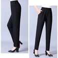 thumbnail image 4 of Women's Fleece-lined Pants Loose Casual Straight-leg Pants Thicken Warm Winter Trousers, 4 of 5