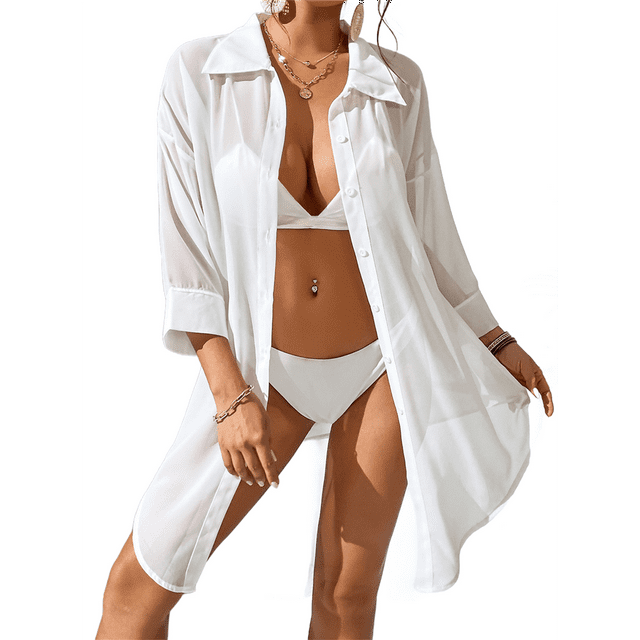 Blusa para Mujer, Estilo , con Botones y Cuello Halter S