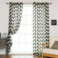 thumbnail image 1 of Best Home Fashion Linen Blend Chevron Curtains, 1 of 2