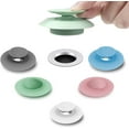 thumbnail image 1 of Paquete de 5 tapones de drenaje para ducha, tapón de silicona para fregadero de bañera, coladores de drenaje para bañera, cubierta protectora para suelo, lavandería, cocina y baño, 1 of 5
