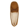 thumbnail image 2 of Joyspun Women's Suede Moccasin Slippers, Wide Width Available, 2 of 6
