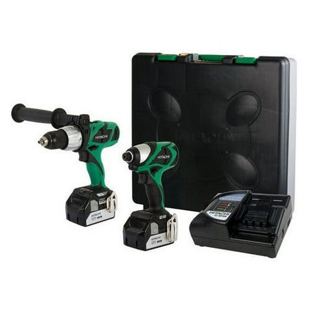- Hitachi KC18DJL HXP 18V Cordless Lithium-Ion 1/2 in. Brushless Hammer Drill and Impact Driver Combo Kit