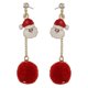 thumbnail image 1 of par de aretes colgantes navideños para mujer, lindos hechos a mano, 1 of 5
